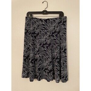 ROZ & ALI *BLACK & WHITE* Skirt  Stretch Medium